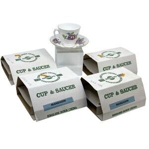 Royal Stafford Mandarin Cups And Saucers 4 Set